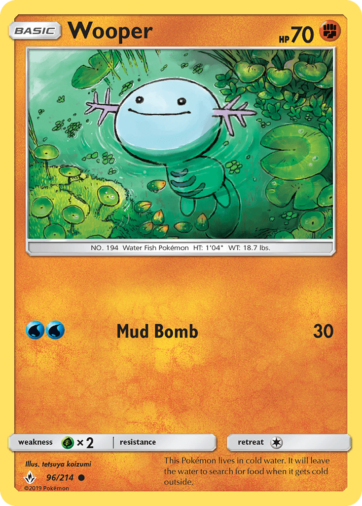 Wooper (96/214) [Sun & Moon: Unbroken Bonds] - Doe's Cards