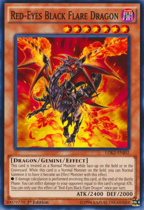 Red-Eyes Black Flare Dragon [LDK2-ENJ02] Common - Doe's Cards