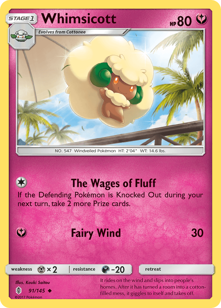 Whimsicott (91/145) [Sun & Moon: Guardians Rising] - Doe's Cards