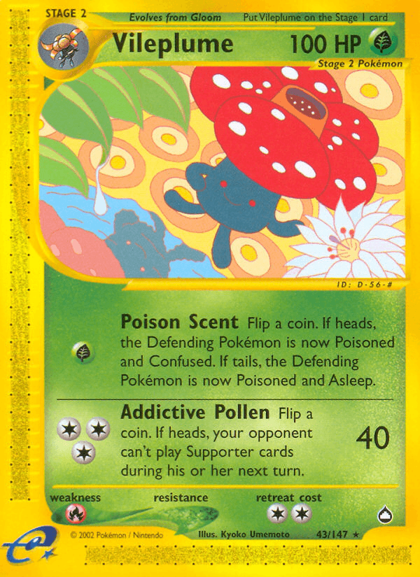 Vileplume (43/147) [Aquapolis] - Doe's Cards