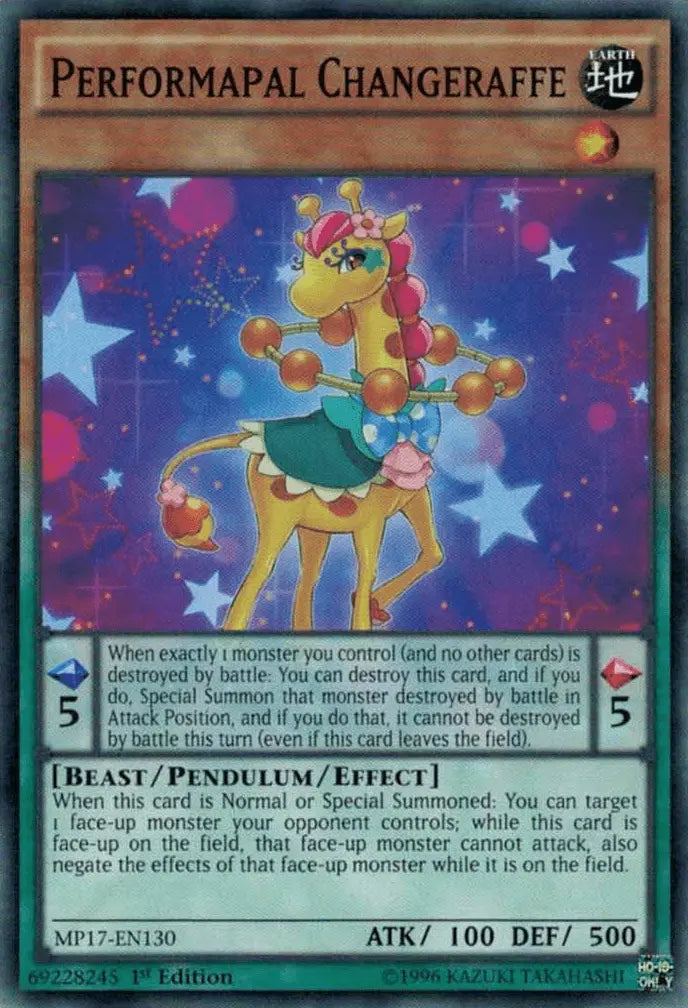 Performapal Changeraffe [MP17-EN130] Common - Doe's Cards