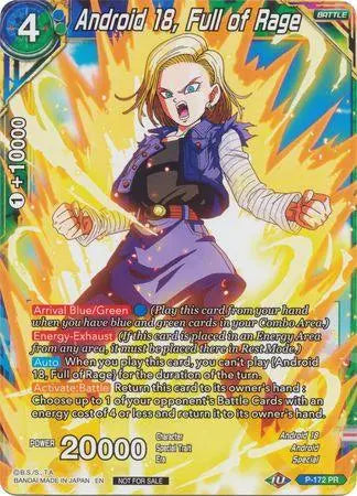 Android 18, Full of Rage (P-172) [Promotion Cards] - Doe's Cards