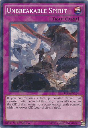 Unbreakable Spirit [BP03-EN234] Shatterfoil Rare - Doe's Cards