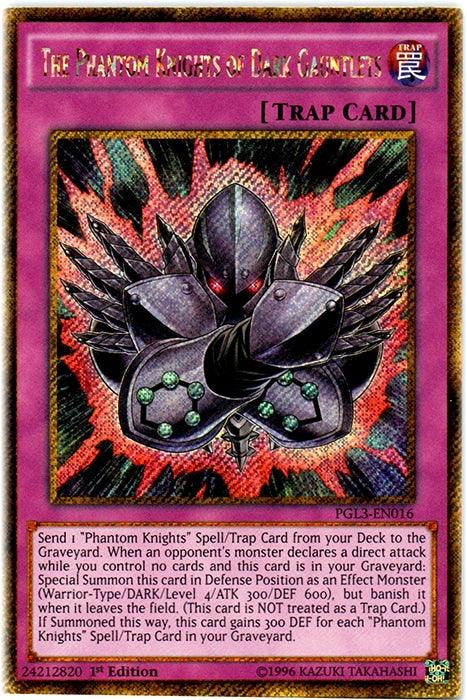 The Phantom Knights of Dark Gauntlets [PGL3-EN016] Gold Secret Rare - Doe's Cards