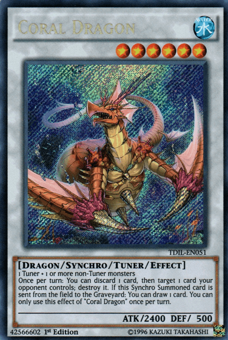 Coral Dragon [TDIL-EN051] Secret Rare - Doe's Cards