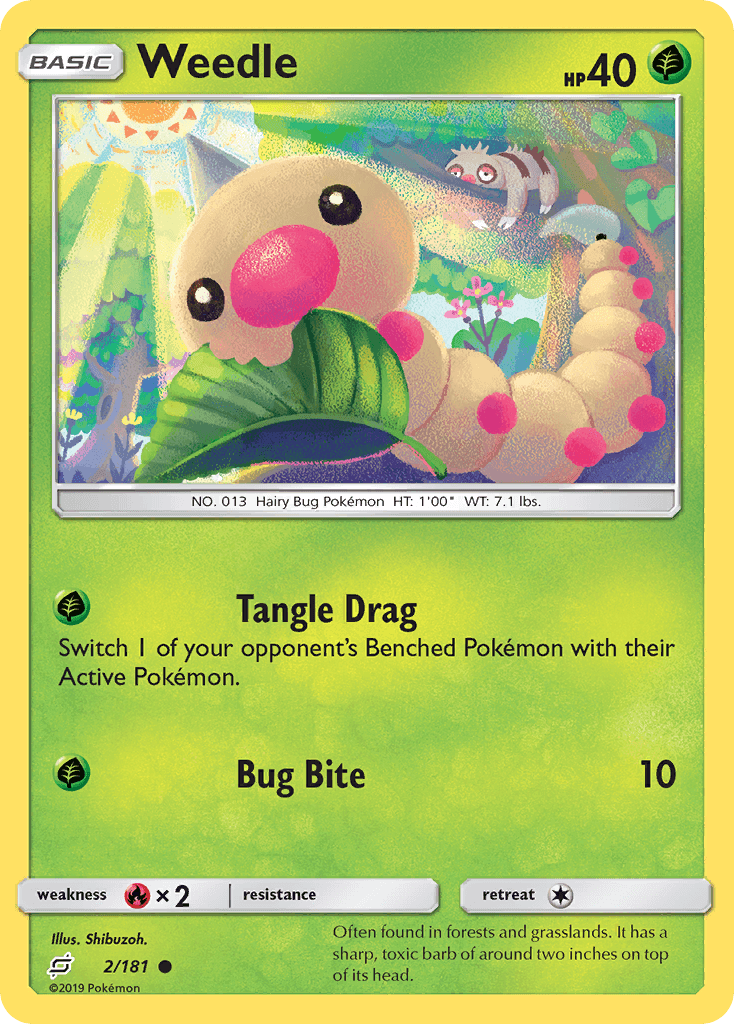 Weedle (2/181) [Sun & Moon: Team Up] - Doe's Cards