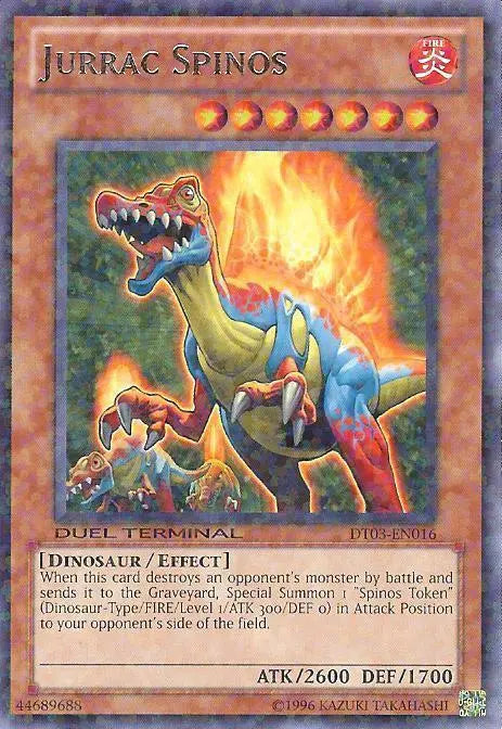 Jurrac Spinos [DT03-EN016] Rare - Doe's Cards