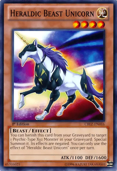 Heraldic Beast Unicorn [CBLZ-EN016] Common - Doe's Cards