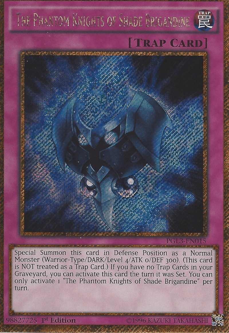 The Phantom Knights of Shade Brigandine [PGL3-EN015] Gold Secret Rare - Doe's Cards