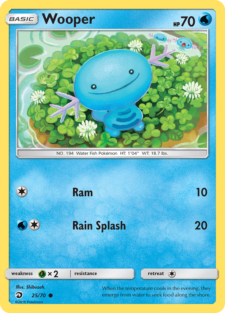 Wooper (25/70) [Sun & Moon: Dragon Majesty] - Doe's Cards