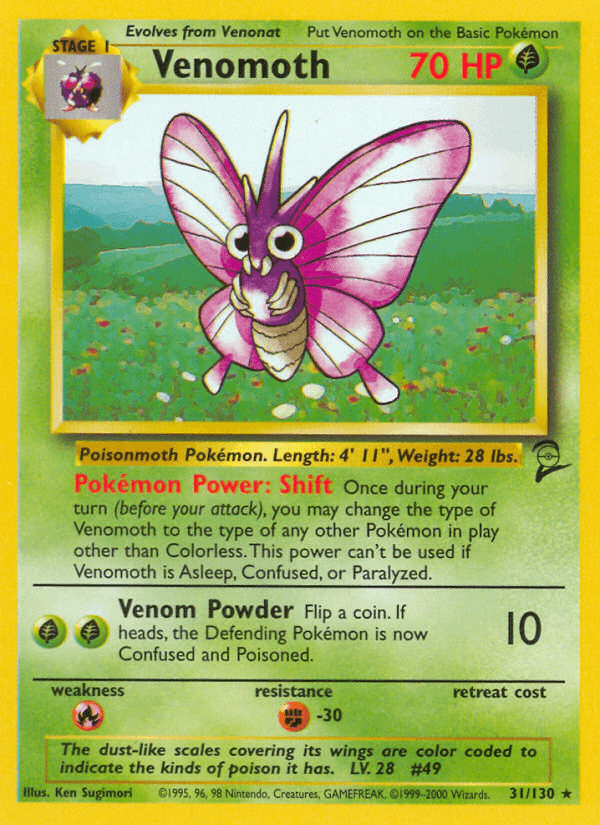 Venomoth (31/130) [Base Set 2] - Doe's Cards