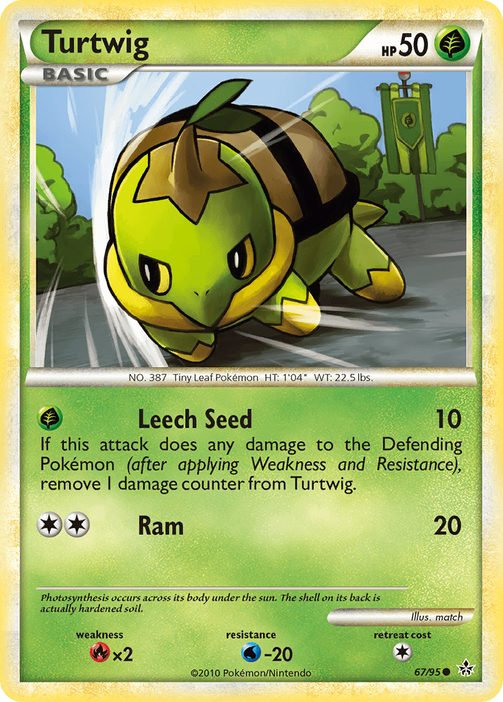 Turtwig (67/95) [HeartGold & SoulSilver: Unleashed] - Doe's Cards