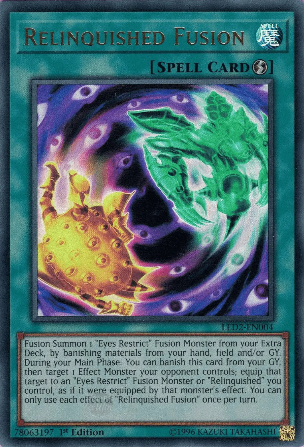 Relinquished Fusion [LED2-EN004] Ultra Rare - Doe's Cards