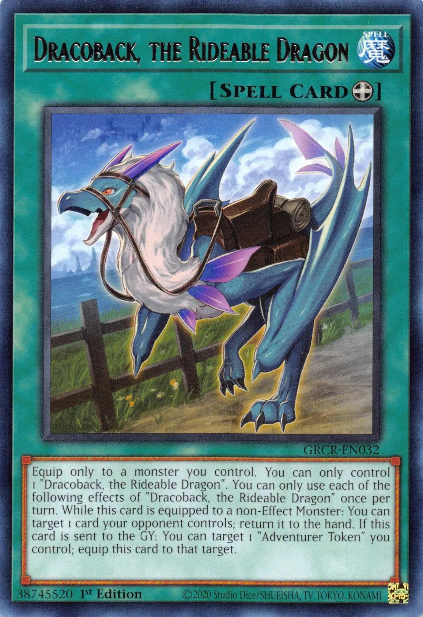 Dracoback, the Rideable Dragon [GRCR-EN032] Rare - Doe's Cards