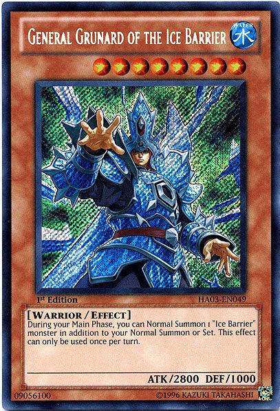 General Grunard of the Ice Barrier [HA03-EN049] Secret Rare - Doe's Cards