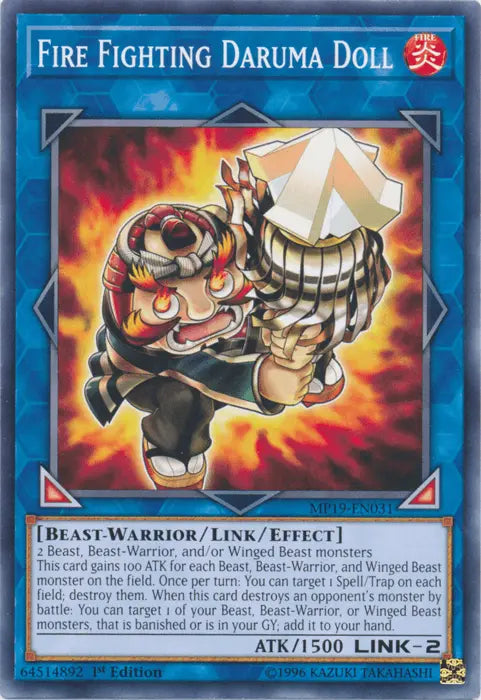 Fire Fighting Daruma Doll [MP19-EN031] Common - Doe's Cards