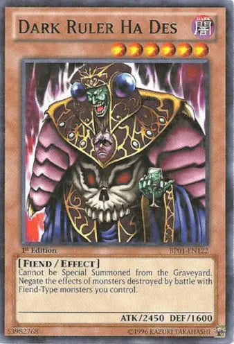 Dark Ruler Ha Des [BP01-EN122] Starfoil Rare - Doe's Cards