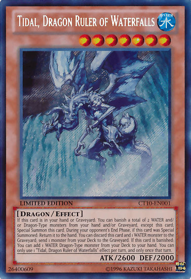 Tidal, Dragon Ruler of Waterfalls [CT10-EN001] Secret Rare - Doe's Cards