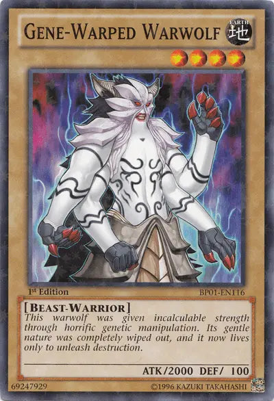 Gene-Warped Warwolf [BP01-EN116] Starfoil Rare - Doe's Cards