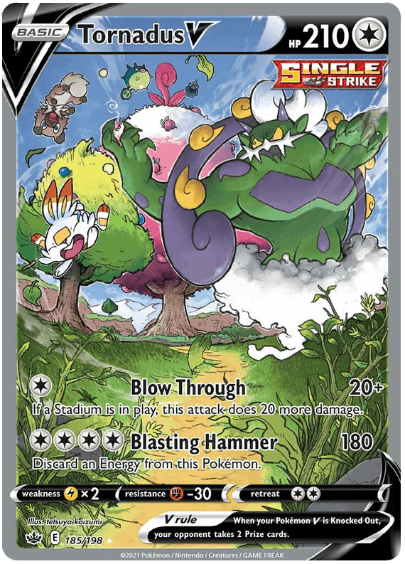 Tornadus V (185/198) [Sword & Shield: Chilling Reign] - Doe's Cards