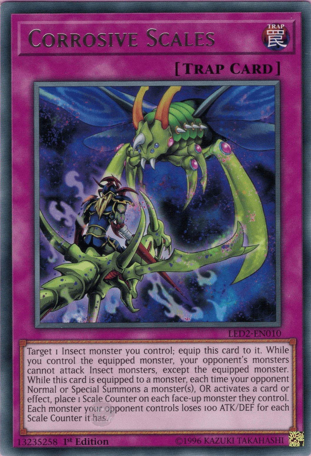 Corrosive Scales [LED2-EN010] Rare - Doe's Cards