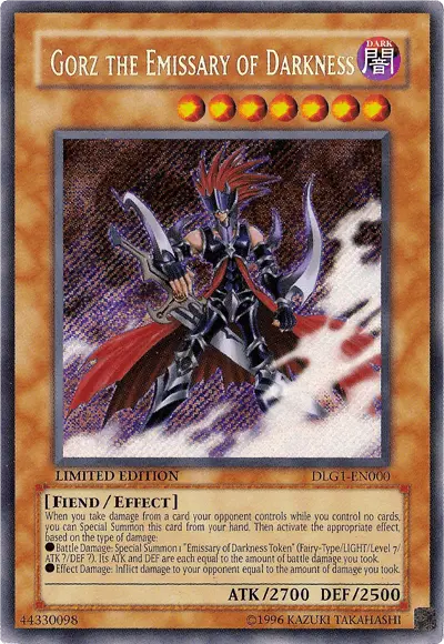 Gorz the Emissary of Darkness [DLG1-EN000] Secret Rare - Doe's Cards