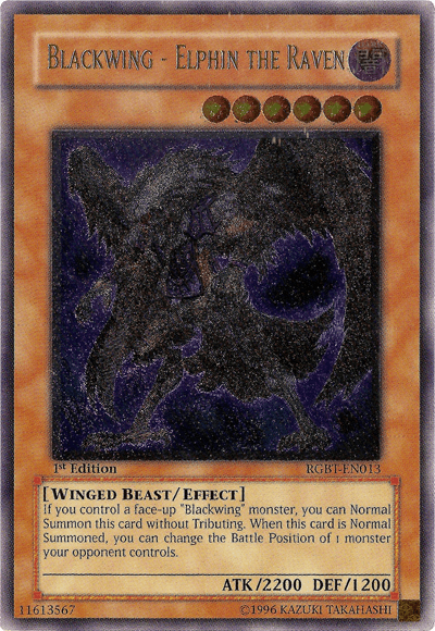 Blackwing - Elphin the Raven [RGBT-EN013] Ultimate Rare - Doe's Cards