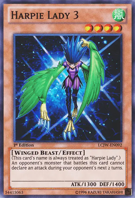 Harpie Lady 3 [LCJW-EN092] Super Rare - Doe's Cards