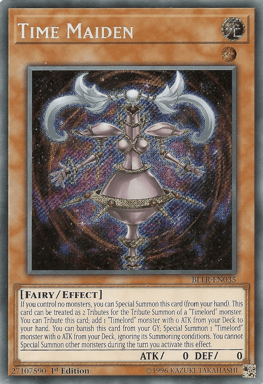 Time Maiden [BLLR-EN035] Secret Rare - Doe's Cards