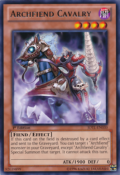 Archfiend Cavalry [JOTL-EN030] Rare - Doe's Cards