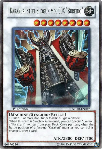 Karakuri Steel Shogun mdl 00X "Bureido" [STOR-EN042] Ultra Rare - Doe's Cards