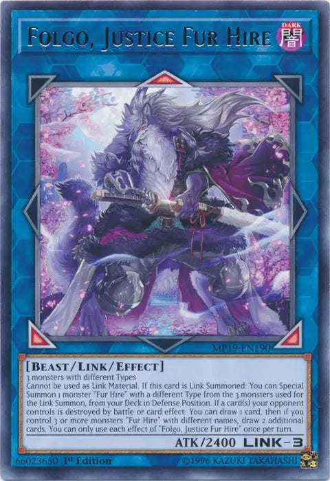 Folgo, Justice Fur Hire [MP19-EN190] Rare - Doe's Cards