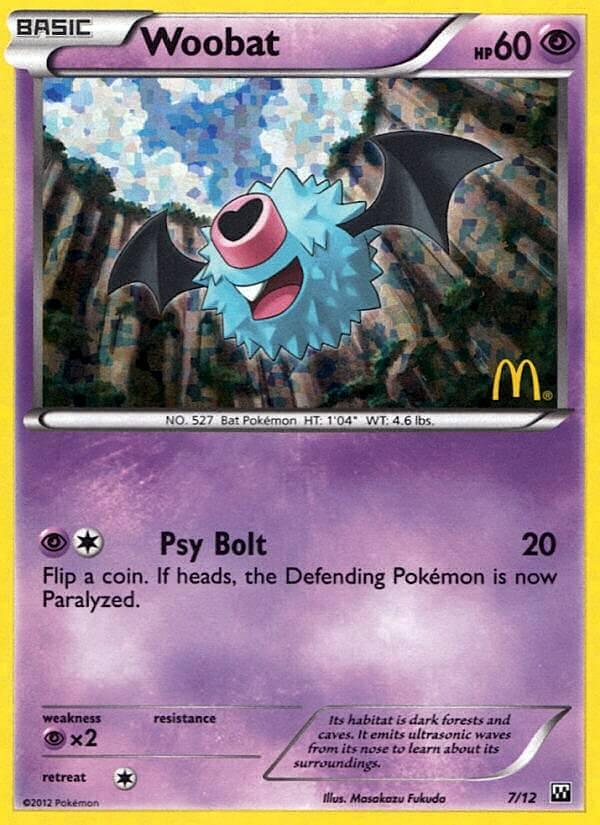 Woobat (7/12) [McDonald's Promos: 2012 Collection] - Doe's Cards