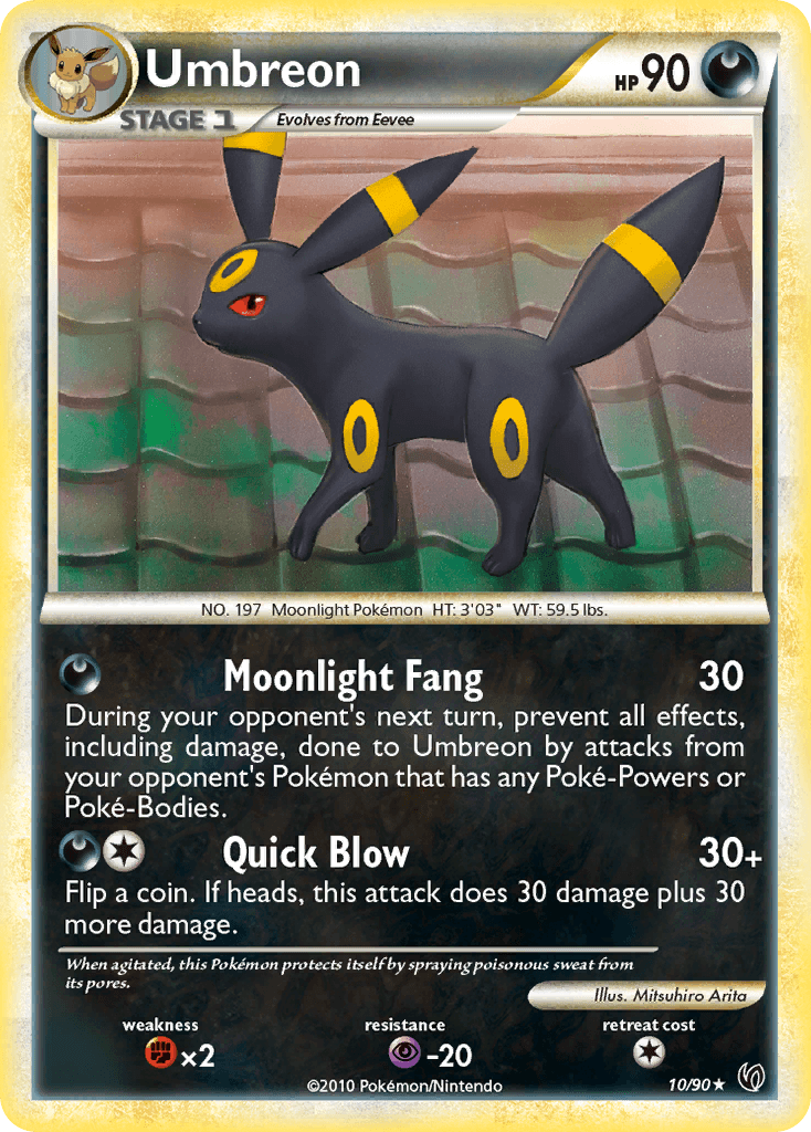 Umbreon (10/90) [HeartGold & SoulSilver: Undaunted] - Doe's Cards