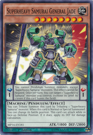 Superheavy Samurai General Jade [MP16-EN181] Common - Doe's Cards