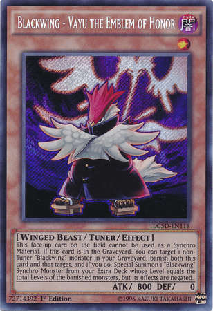 Blackwing - Vayu the Emblem of Honor [LC5D-EN118] Secret Rare - Doe's Cards