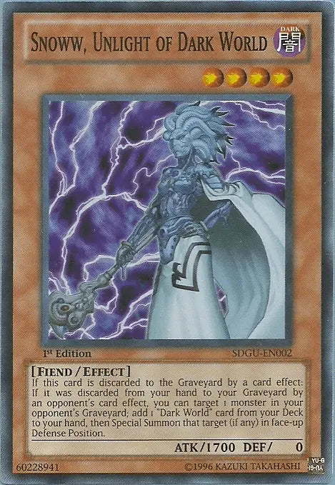Snoww, Unlight of Dark World [SDGU-EN002] Super Rare - Doe's Cards