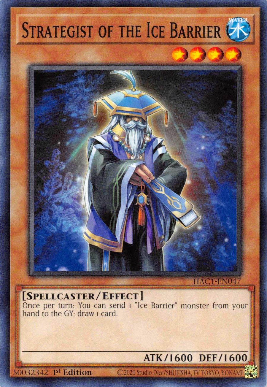 Strategist of the Ice Barrier (Duel Terminal) [HAC1-EN047] Parallel Rare - Doe's Cards