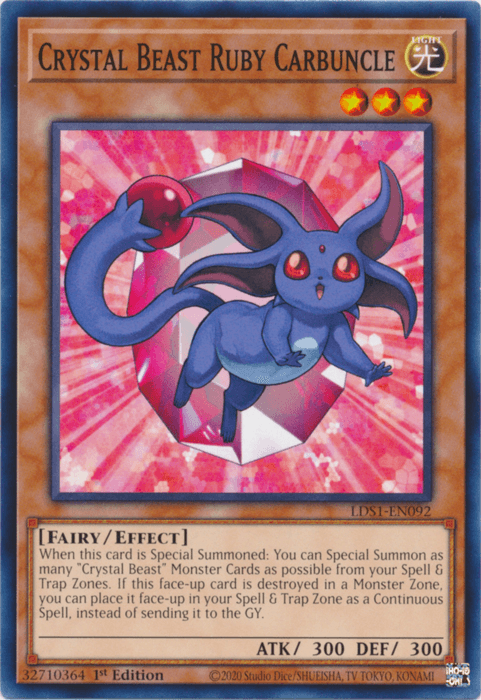 Crystal Beast Ruby Carbuncle [LDS1-EN092] Common - Doe's Cards