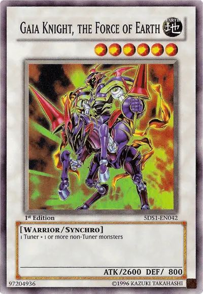 Gaia Knight, the Force of Earth [5DS1-EN042] Super Rare - Doe's Cards