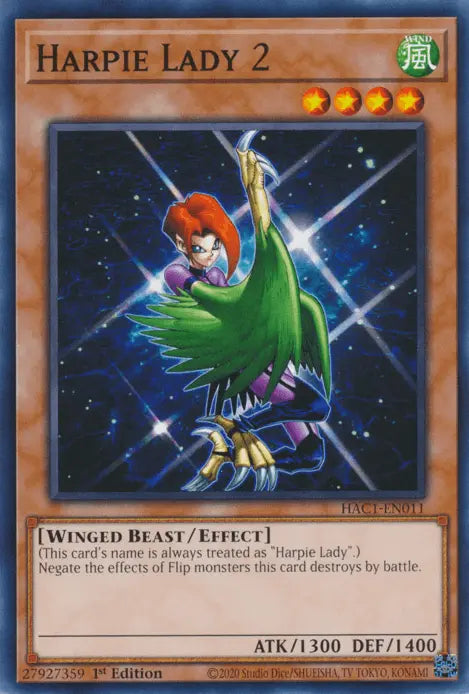 Harpie Lady 2 [HAC1-EN011] Common - Doe's Cards