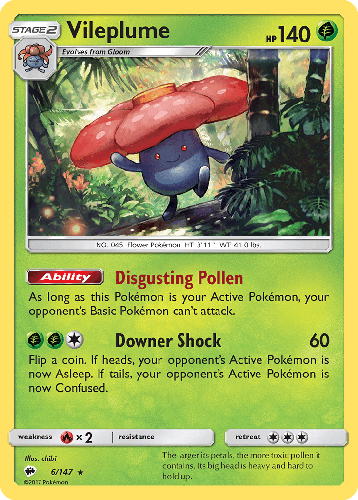 Vileplume (6/147) [Sun & Moon: Burning Shadows] - Doe's Cards