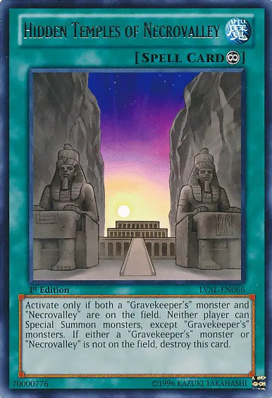 Hidden Temples of Necrovalley [LVAL-EN066] Rare - Doe's Cards