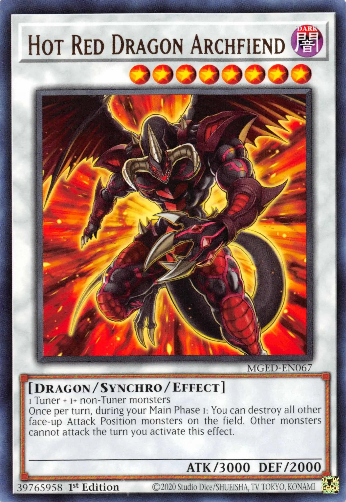 Hot Red Dragon Archfiend [MGED-EN067] Rare - Doe's Cards