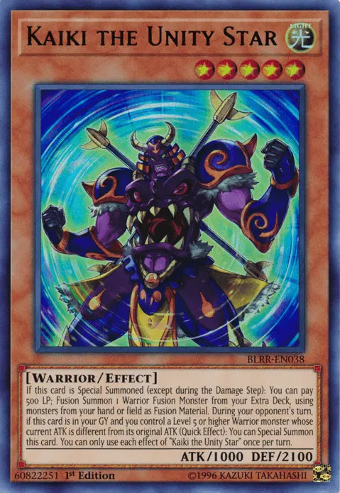 Kaiki the Unity Star [BLRR-EN038] Ultra Rare - Doe's Cards