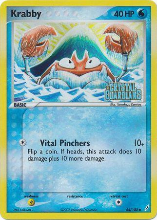 Krabby (54/100) (Stamped) [EX: Crystal Guardians] - Doe's Cards