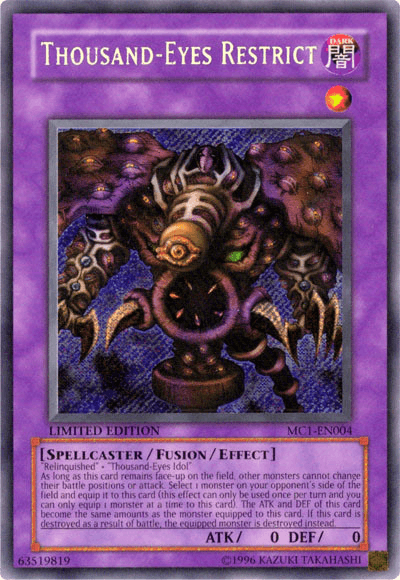 Thousand-Eyes Restrict [MC1-EN004] Secret Rare - Doe's Cards