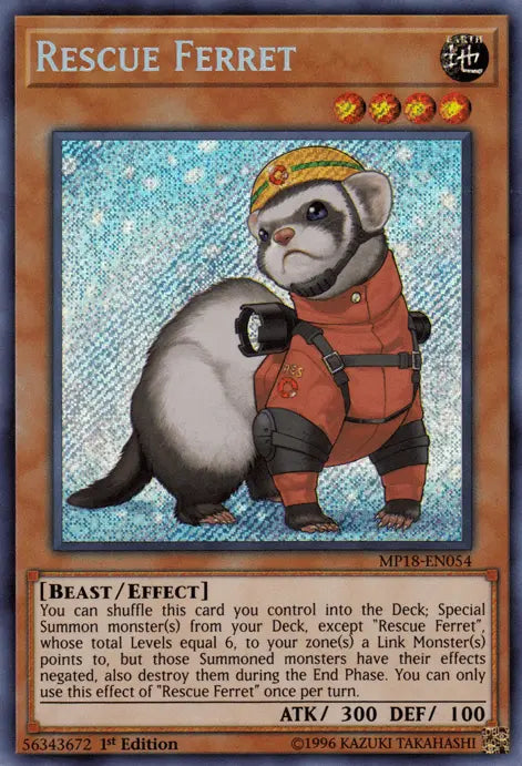 Rescue Ferret [MP18-EN054] Secret Rare - Doe's Cards