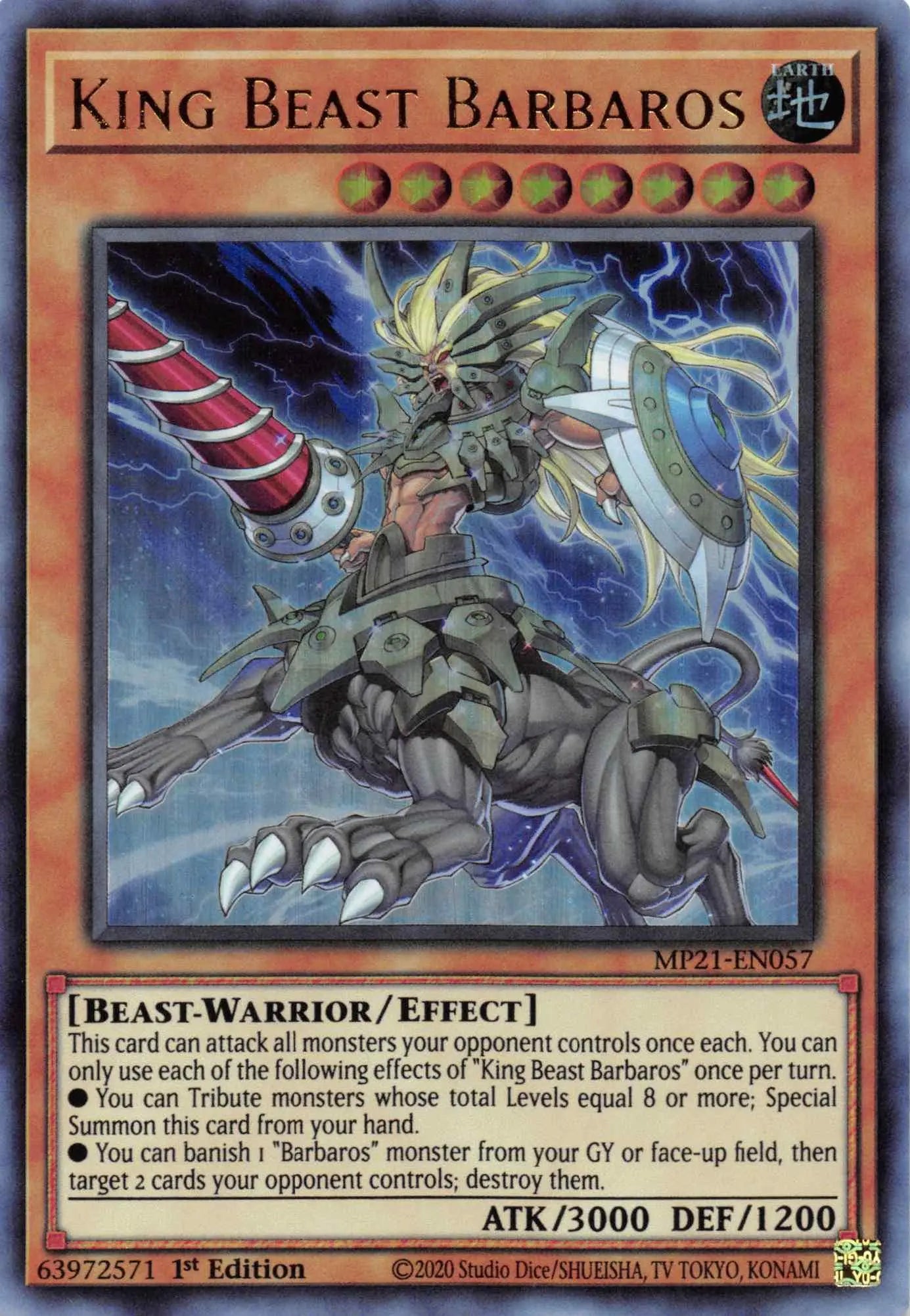 King Beast Barbaros [MP21-EN057] Ultra Rare - Doe's Cards