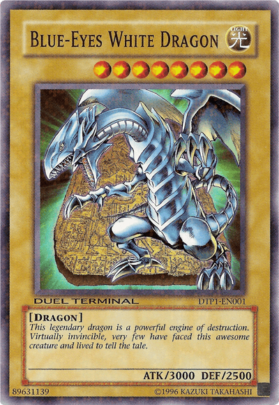 Blue-Eyes White Dragon [DTP1-EN001] Super Rare - Doe's Cards